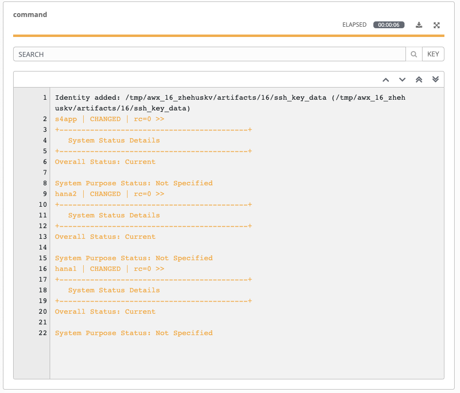 Command Log Details