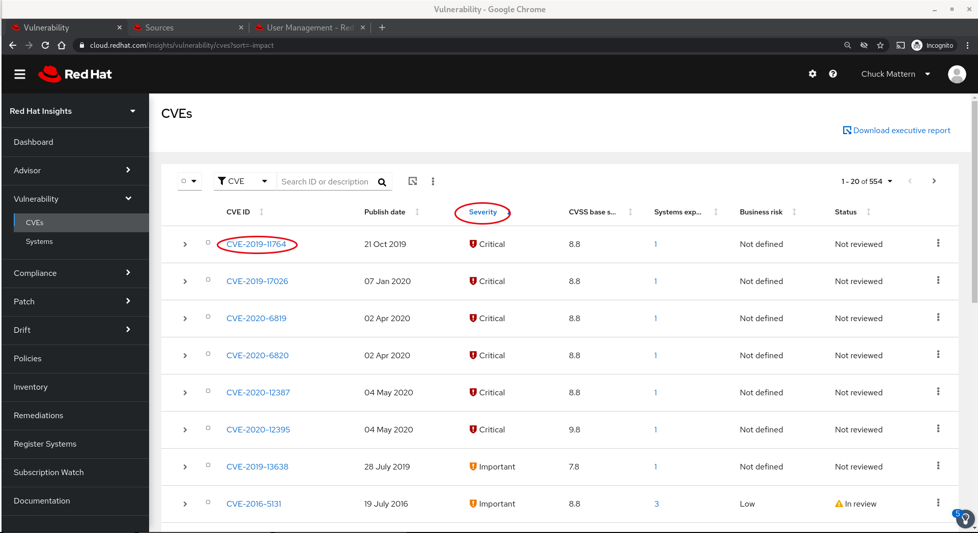 Vulnerability CVE 1