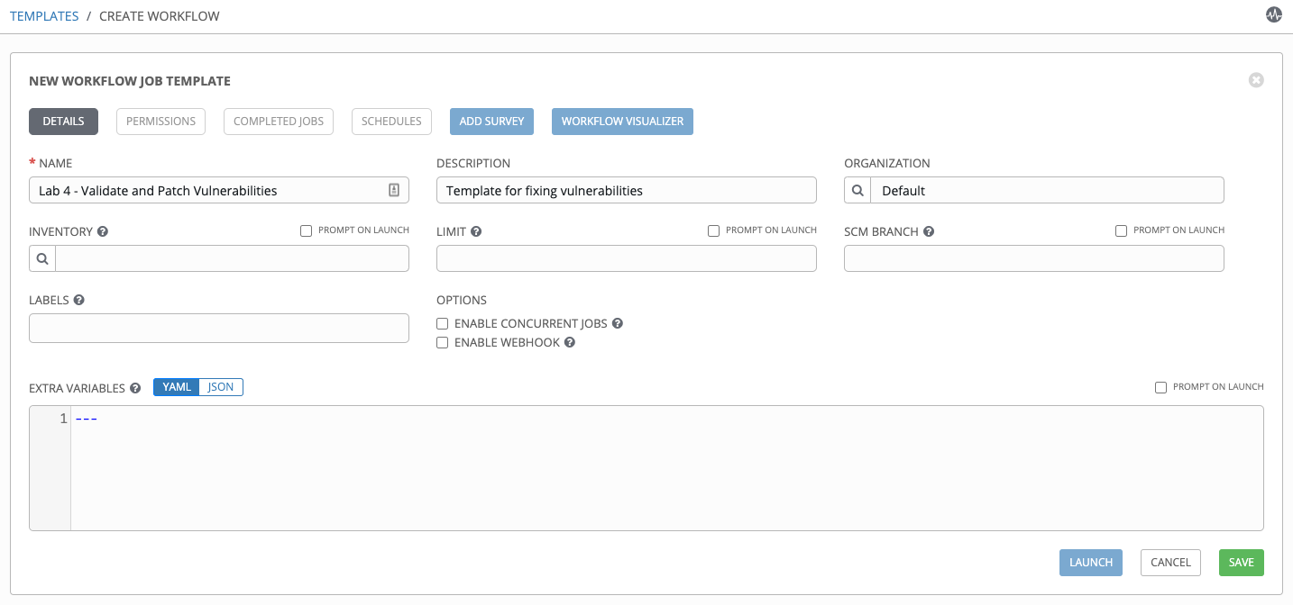 Create Workflow Template